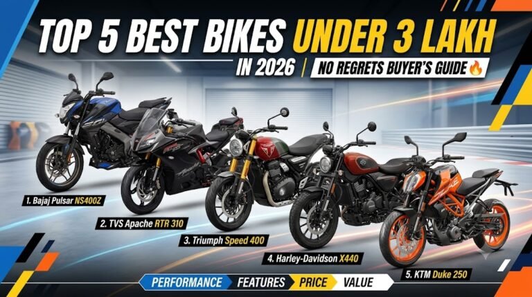 Top 5 Best Bikes Under ₹3 Lakh in 2026